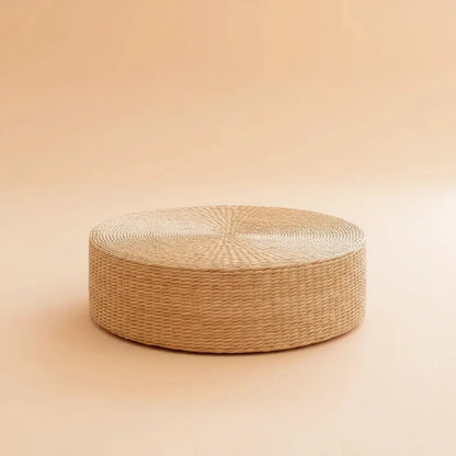 Pouf rond en paille naturelle tissée à la main, 40x40cm, Tatami, coussin de sol, Style japonais, Tex