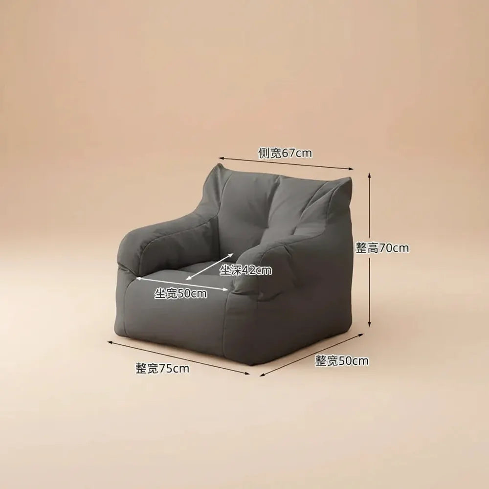 Canapé pouf surdimensionné et confortable avec remplissage en mousse en peluche pour adultes, canapé
