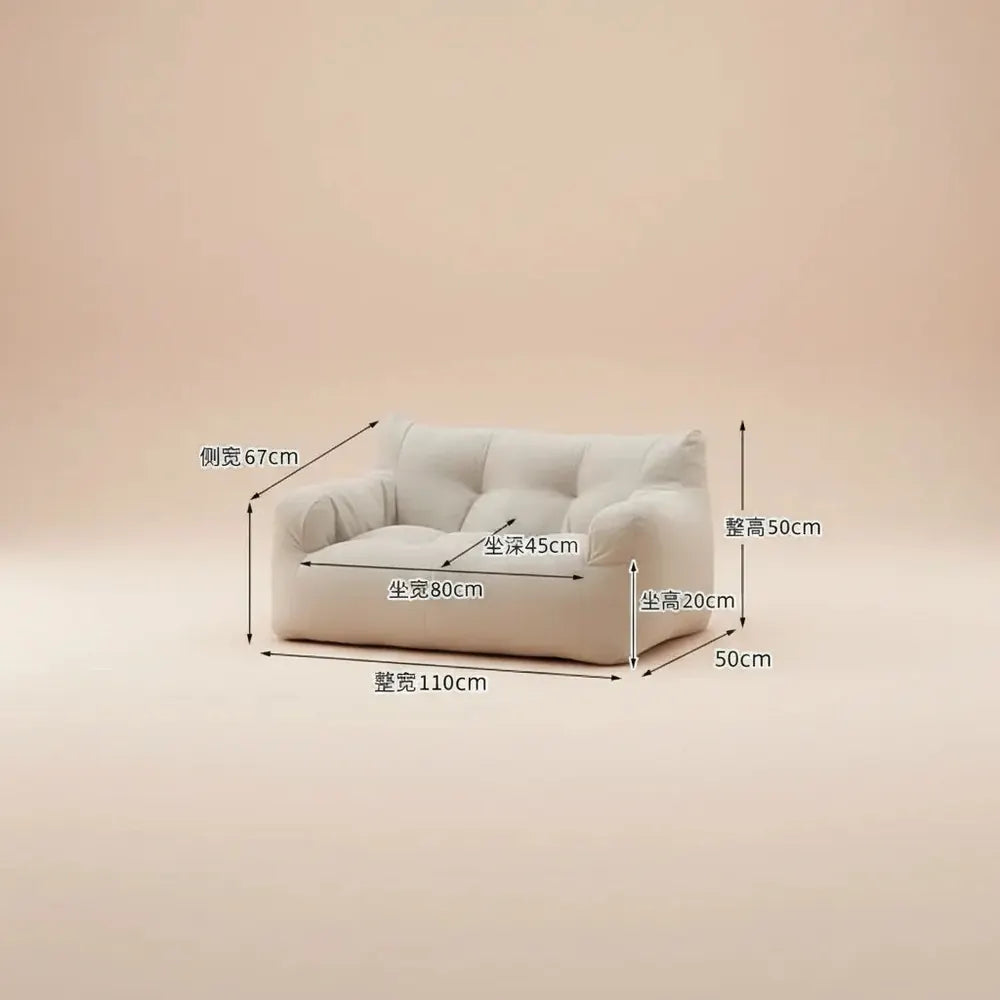 Gaint Paresseux Bean Bag Canapé avec rembourrage en mousse en peluche Mattres de sol Grand canapé de