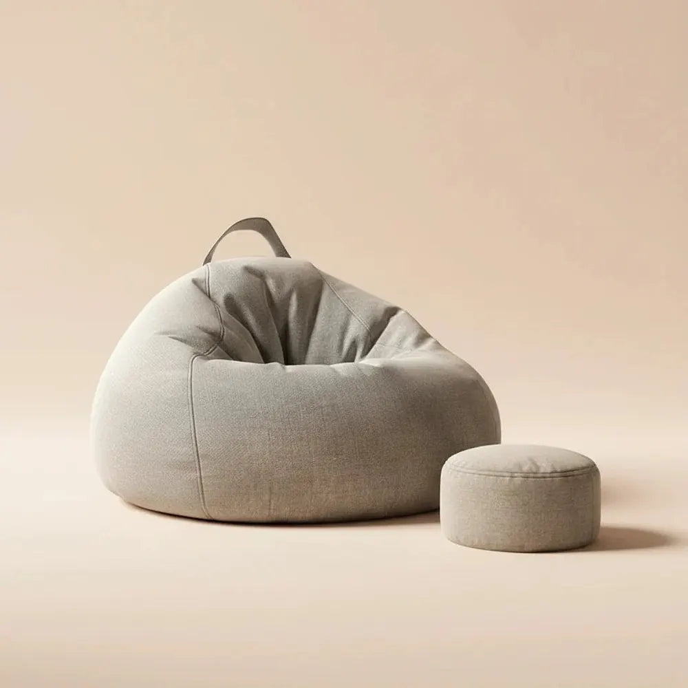 Pouf de sol individuel convertible en lit, avec rembourrage