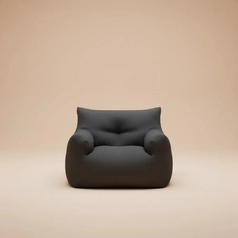 Canapé pouf surdimensionné et confortable avec remplissage en mousse en peluche pour adultes, canapé