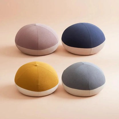 Fauteuil Pouf Rond Doux en Peluche, Siège Simple Confortable pour Adultes, Chambre à Coucher, Salon
