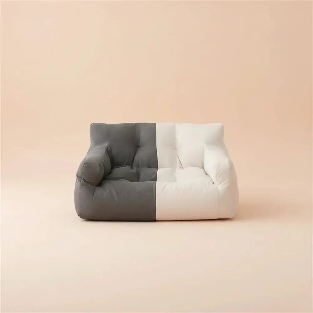 Canapé pouf surdimensionné et confortable avec remplissage en mousse en peluche pour adultes, canapé