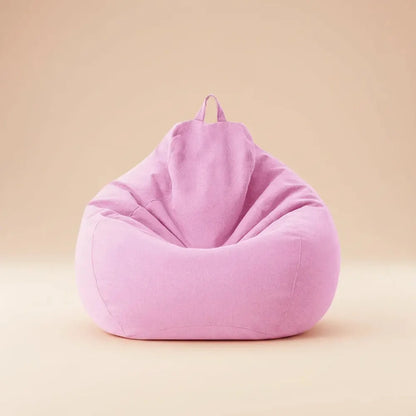 OTAUTAU rempli 70 cm pouf canapé avec remplissage grand coton lin paresseux pouf chambre chaise bouf
