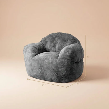 Fauteuil pouf géant Garvee de 51 pouces pour adultes et enfants – Pouf de sol surdimensionné avec re