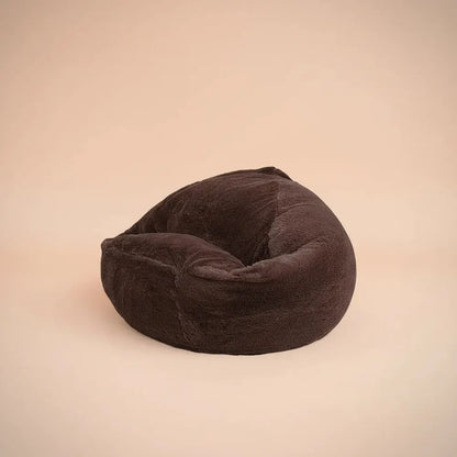 OTAUTAU-Pouf en Fausse Fourrure de Lapin pour Enfant et Adulte, Chaise avec Remplissage, Moelleux, S