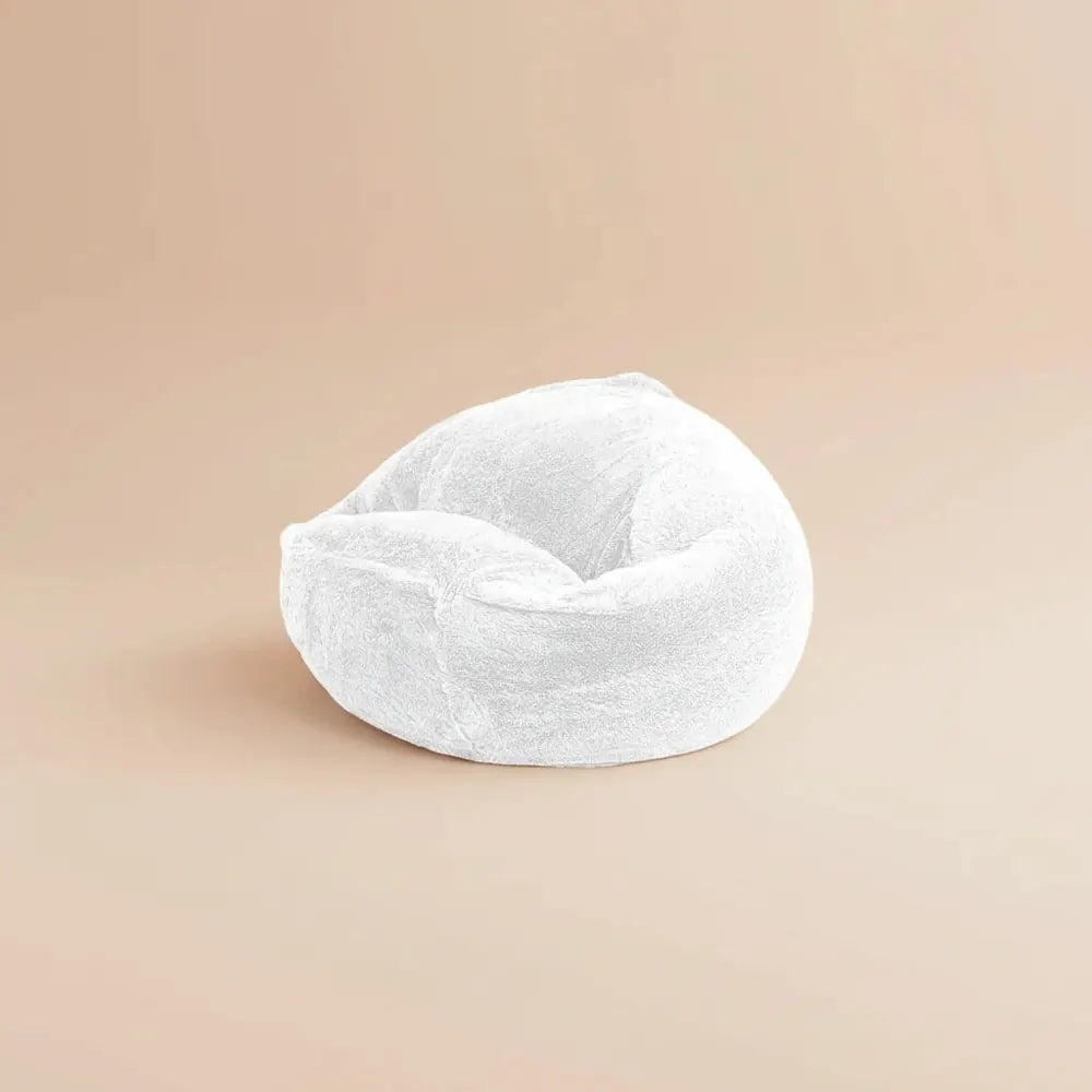 OTAUTAU-Pouf en Fausse Fourrure de Lapin pour Enfant et Adulte, Chaise avec Remplissage, Moelleux, S