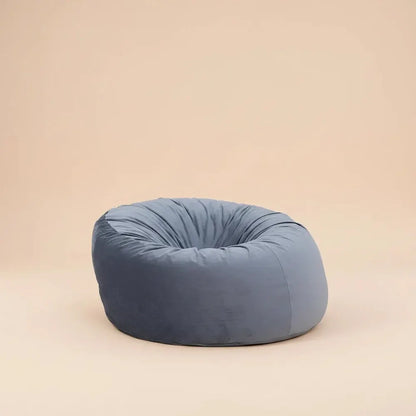Chaise pouf en velours XXL, 120x120x70cm, canapé paresseux doux et moelleux avec remplissage en mous