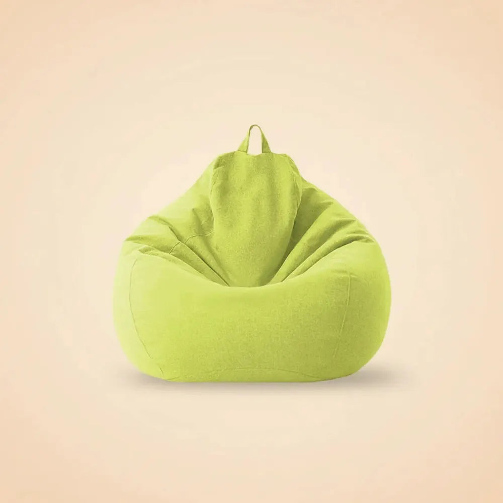 OTAUTAU Pouf en coton et lin de 90 cm (3 pieds) avec rembourrage, fauteuil d'angle paresseux, canapé
