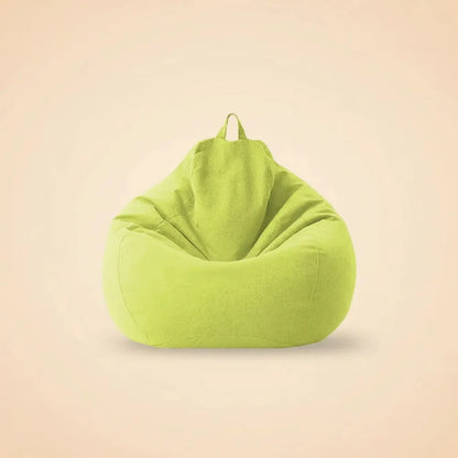 OTAUTAU Pouf en coton et lin de 90 cm (3 pieds) avec rembourrage, fauteuil d'angle paresseux, canapé