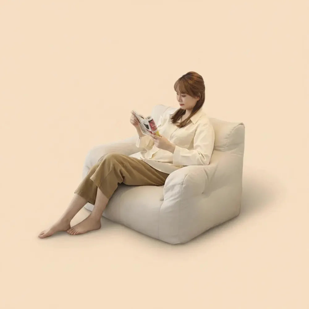 Canapés poufs 2 places, confortables et doux, pour salon, avec dossier confortable, portables, pour 