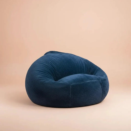 OTAUTAU-Pouf en Fausse Fourrure de Lapin pour Enfant et Adulte, Chaise avec Remplissage, Moelleux, S