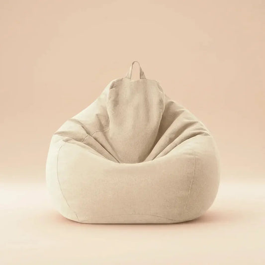 OTAUTAU rempli 70 cm pouf canapé avec remplissage grand coton lin paresseux pouf chambre chaise bouf