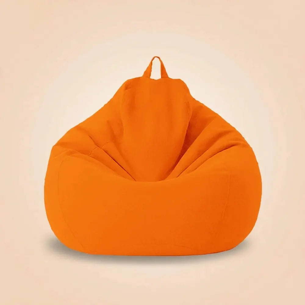 OTAUTAU Pouf en coton et lin de 90 cm (3 pieds) avec rembourrage, fauteuil d'angle paresseux, canapé