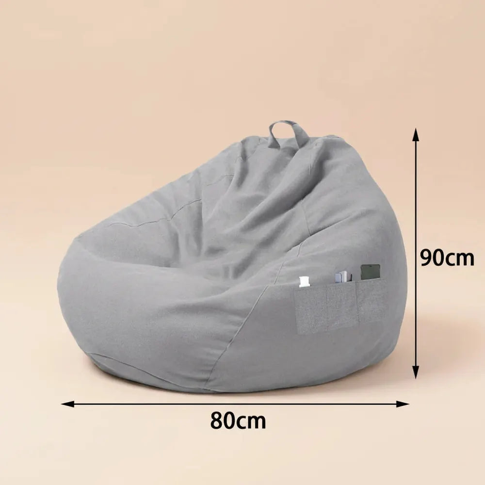 Housse de canapé pour siège paresseux, grand pouf, doux, moelleux, respirant, Tatami pour adulte et 