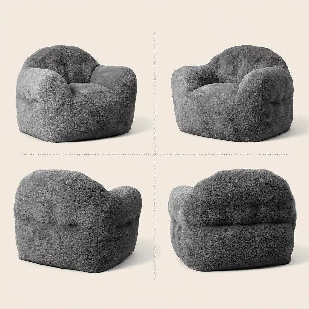 Fauteuil pouf géant Garvee de 51 pouces pour adultes et enfants – Pouf de sol surdimensionné avec re