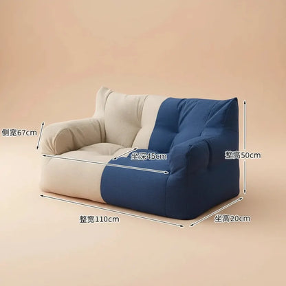 Gaint Paresseux Bean Bag Canapé avec rembourrage en mousse en peluche Mattres de sol Grand canapé de