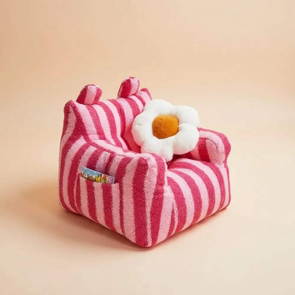Petit fauteuil pouf mignon avec rembourrage, pouf pour enfants, mini canapé de sol pour enfants, fau