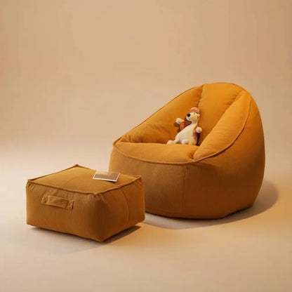 Canapé pouf paresseux simple, haut de gamme, doux, balcon, confortable, avec rembourrage repose-pied