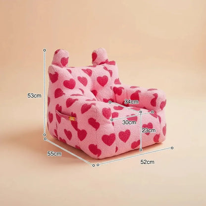 OTAUTAU 3-6 ans enfants petite taille S pouf chaise avec remplissage Faux agneau enfants cadeau de n