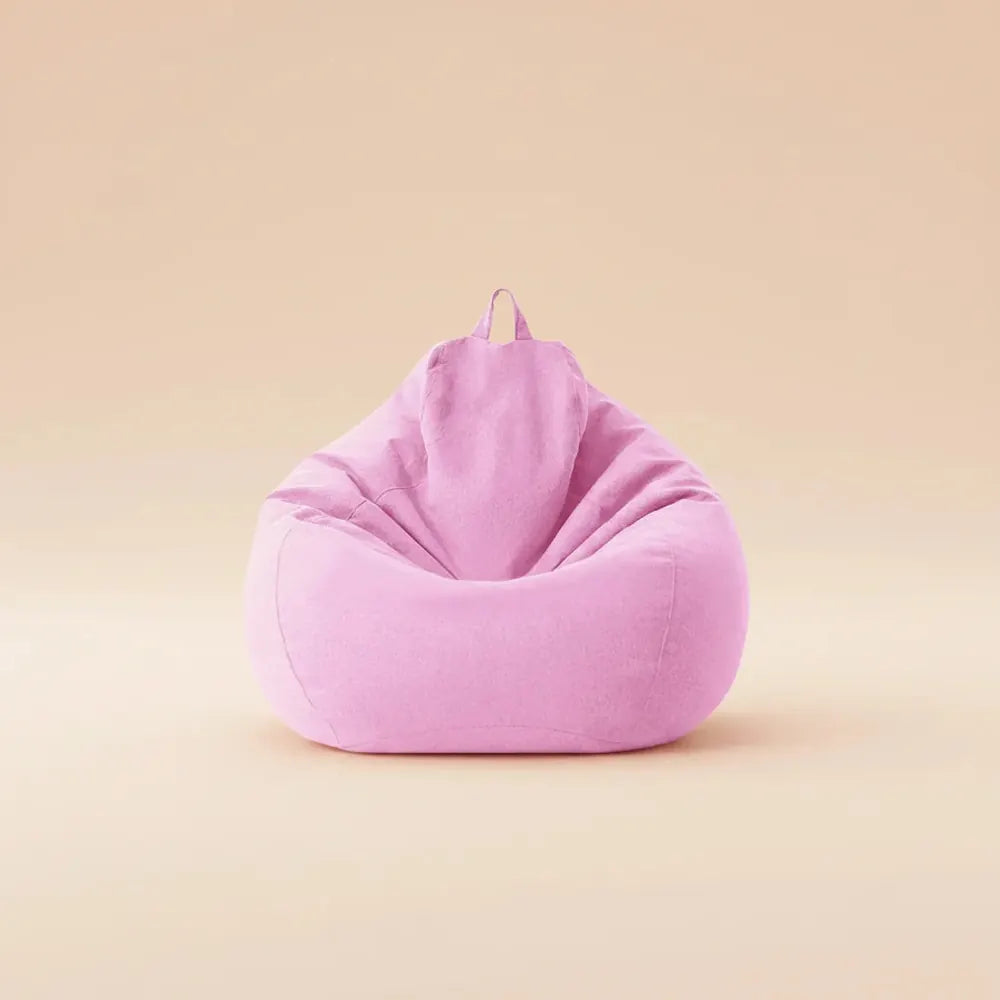 OTAUTAU Pouf en coton et lin de 90 cm (3 pieds) avec rembourrage, fauteuil d'angle paresseux, canapé