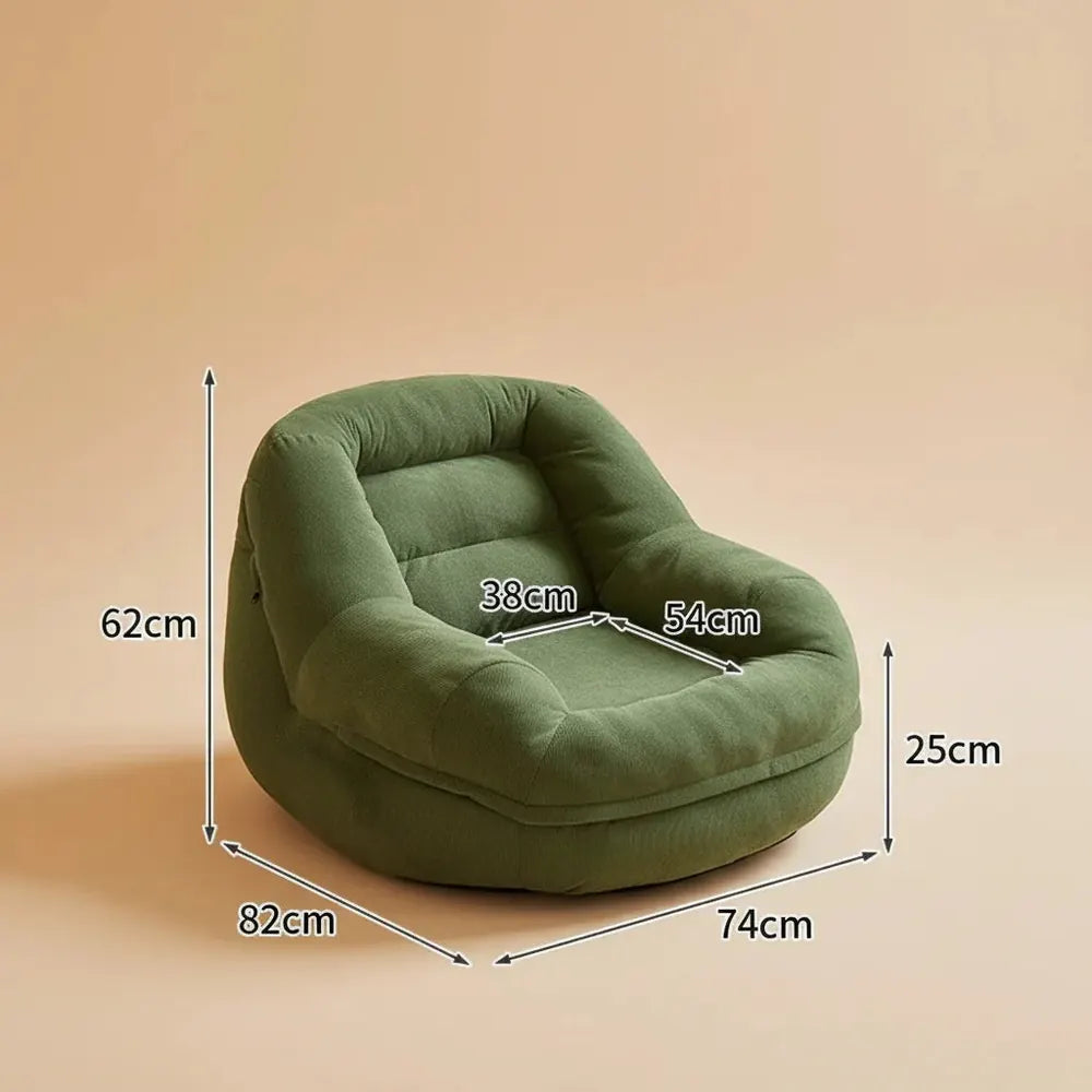 Fauteuil de sol pliant Tatami pour gaming avec dossier, convertible en lit paresseux et coussin de s