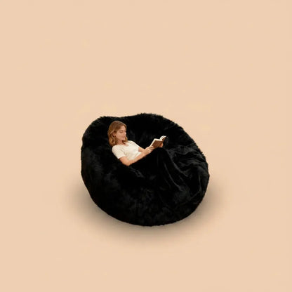 OTAUTAU 200 cm géant pouf canapé-lit housse sans peluche moelleux grand XXL pouf chaise inclinable P