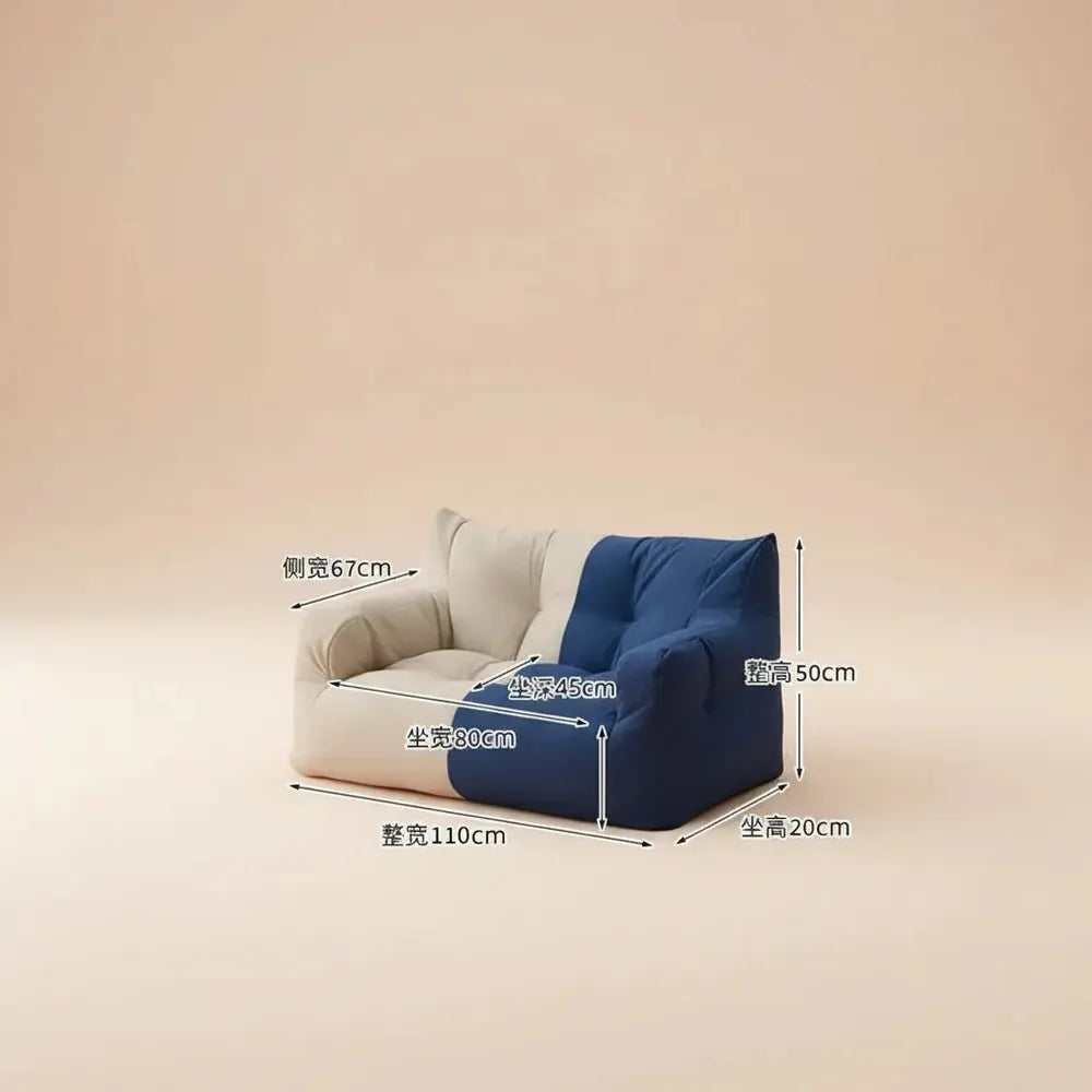 Canapé pouf surdimensionné et confortable avec remplissage en mousse en peluche pour adultes, canapé