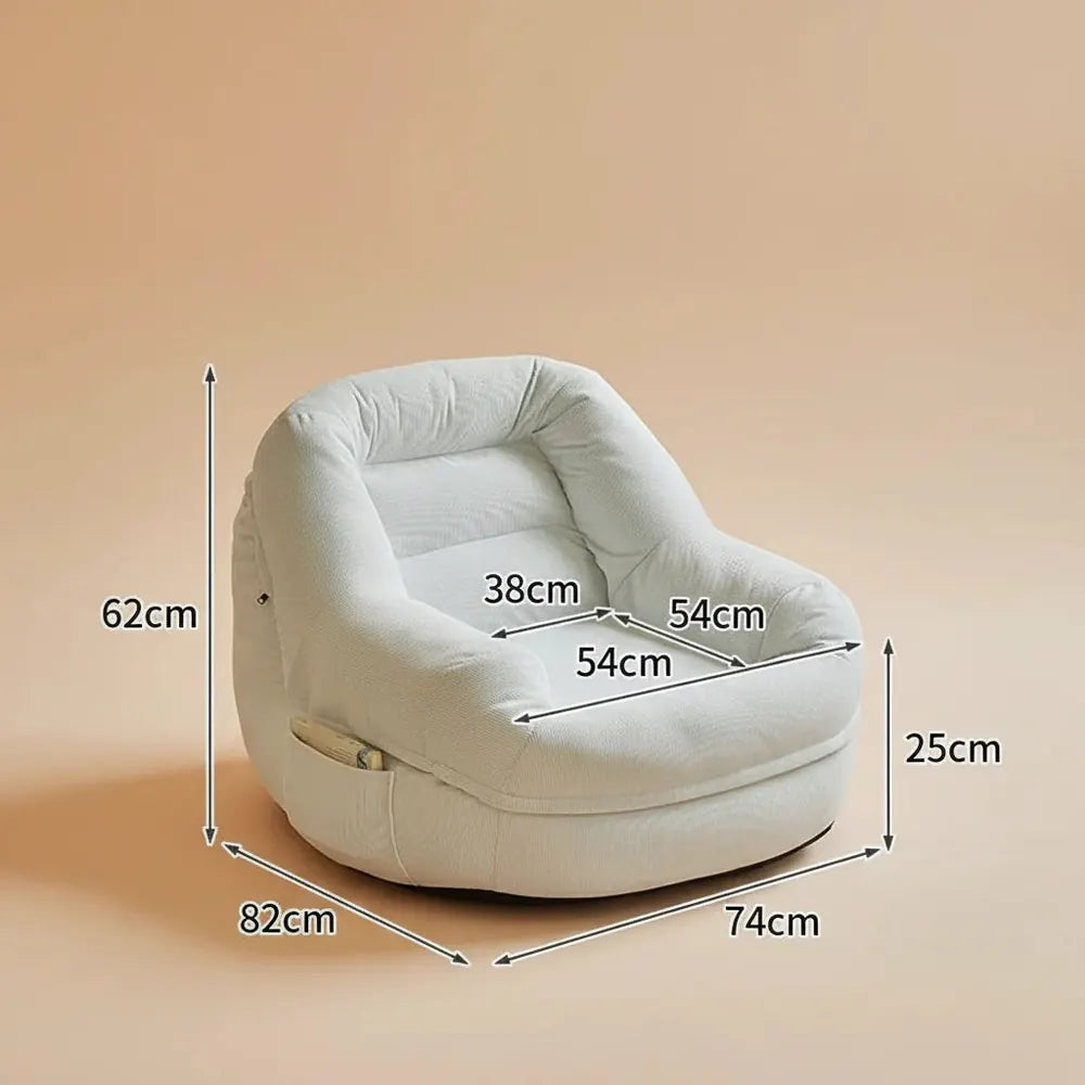Fauteuil de sol pliant Tatami pour gaming avec dossier, convertible en lit paresseux et coussin de s
