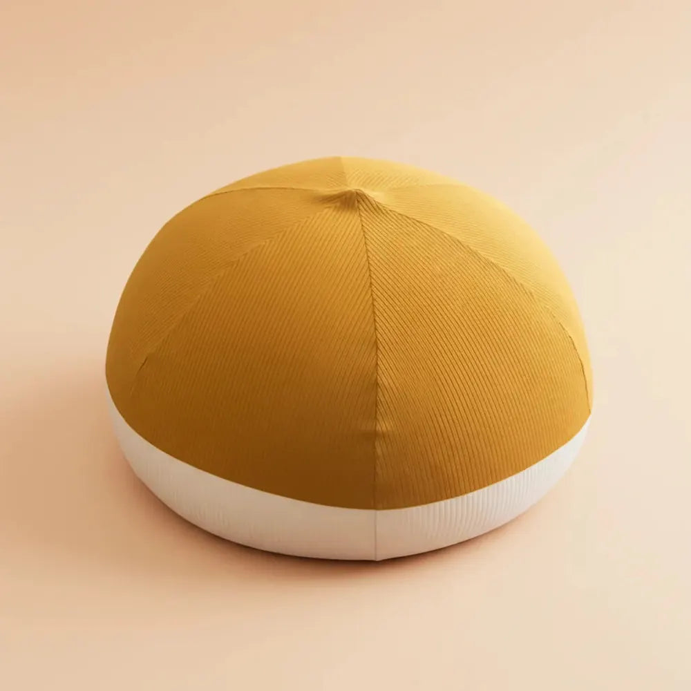 Fauteuil Pouf Rond Doux en Peluche, Siège Simple Confortable pour Adultes, Chambre à Coucher, Salon