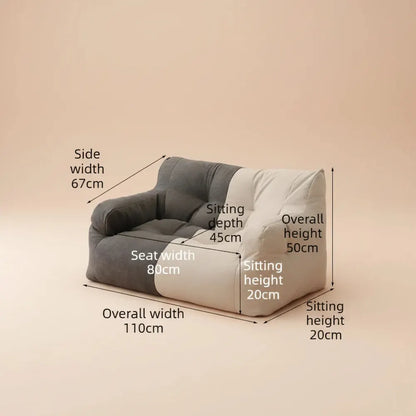 Canapés poufs 2 places, confortables et doux, pour salon, avec dossier confortable, portables, pour 