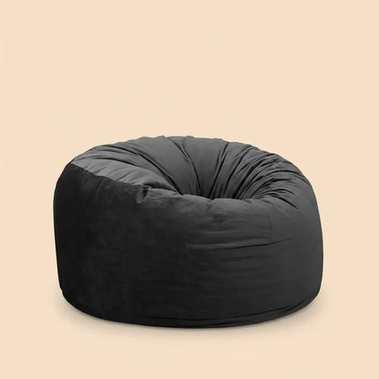 Chaise pouf en velours XXL, 120x120x70cm, canapé paresseux doux et moelleux avec remplissage en mous
