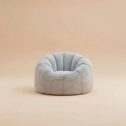 Canapé confortable en fausse fourrure pour salon, grand pouf compressible en mousse haute densité, c