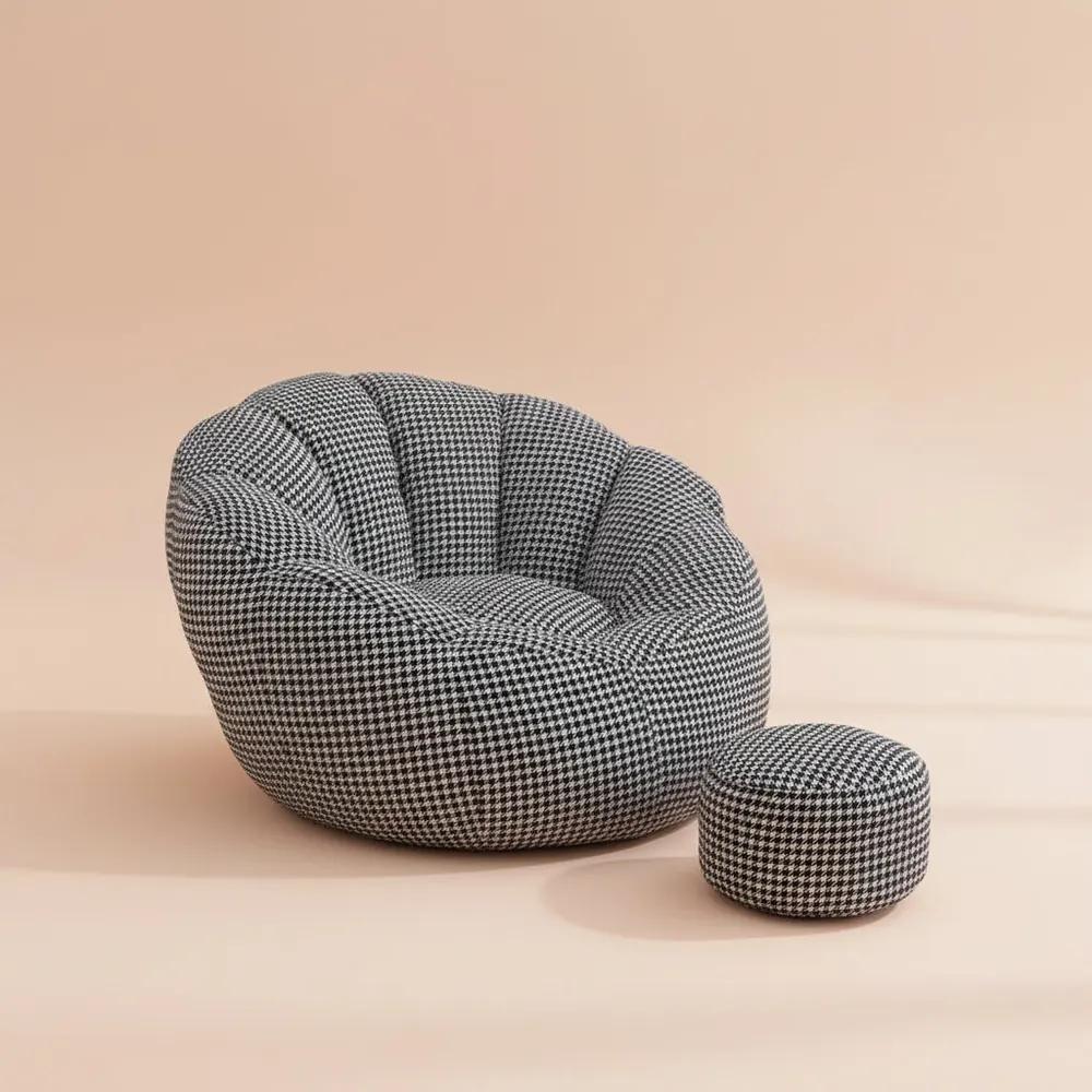 Fauteuil pouf, mobilier de salon, fauteuil moderne de luxe pour chambre à coucher, canapé de balcon,