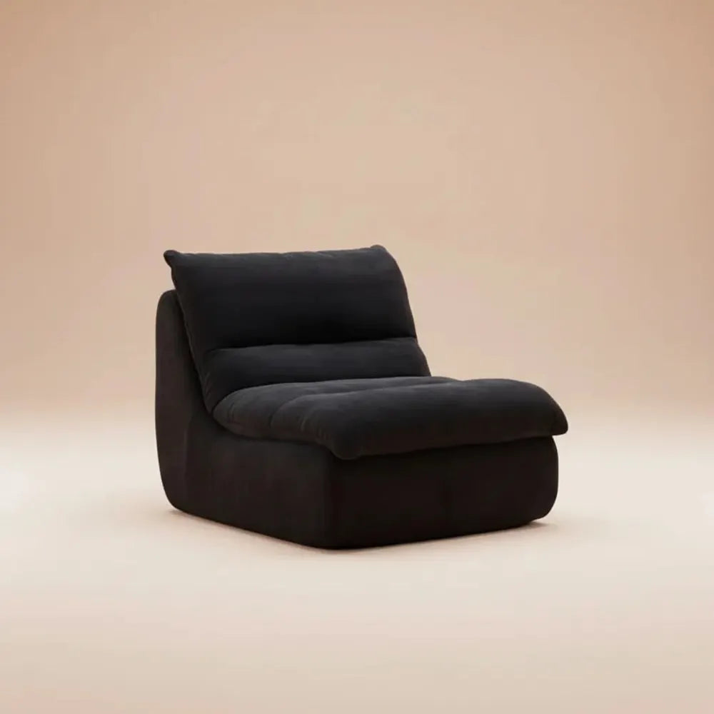 Fauteuil de salon compact couleur crème, pouf pour salon, chambre à coucher, siège d'appoint relaxan