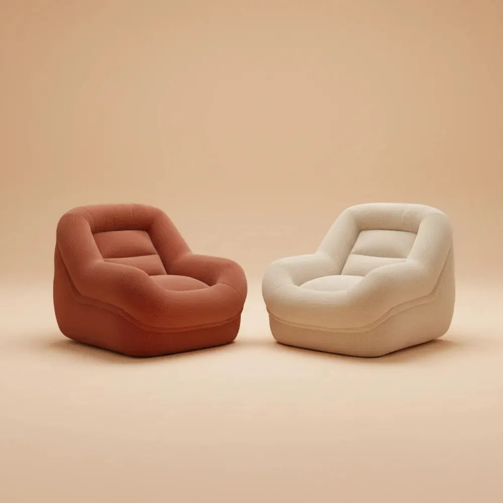 Fauteuil pouf individuel, canapé paresseux pour dormir, design dossier inclinable à 110 degrés, maté