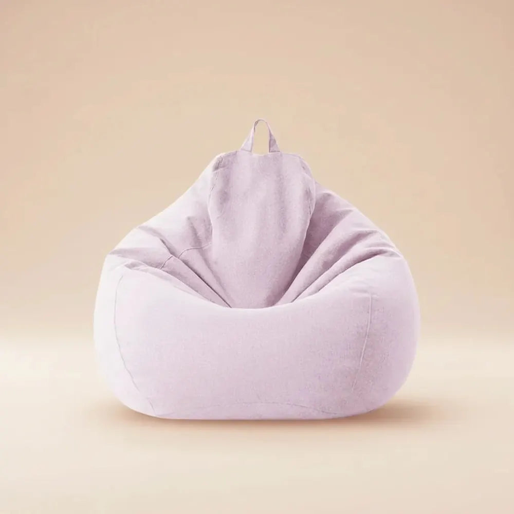 OTAUTAU Pouf en coton et lin de 90 cm (3 pieds) avec rembourrage, fauteuil d'angle paresseux, canapé