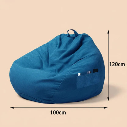 Housse de canapé pour siège paresseux, grand pouf, doux, moelleux, respirant, Tatami pour adulte et 