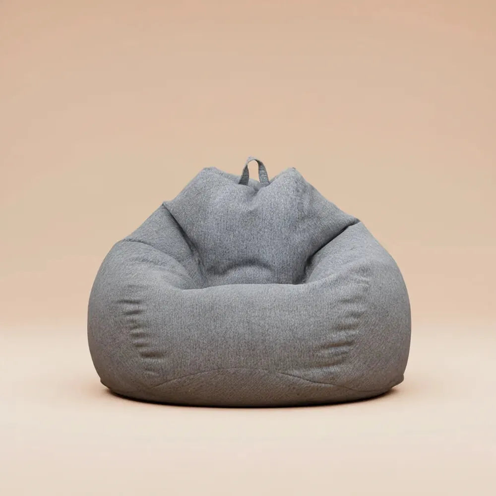 OTAUTAU-Pouf en lin lavable avec rembourrage, grand pouf rembourré média, pouf oman, canapé-lit bouf