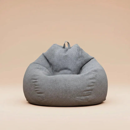OTAUTAU-Pouf en lin lavable avec rembourrage, grand pouf rembourré média, pouf oman, canapé-lit bouf