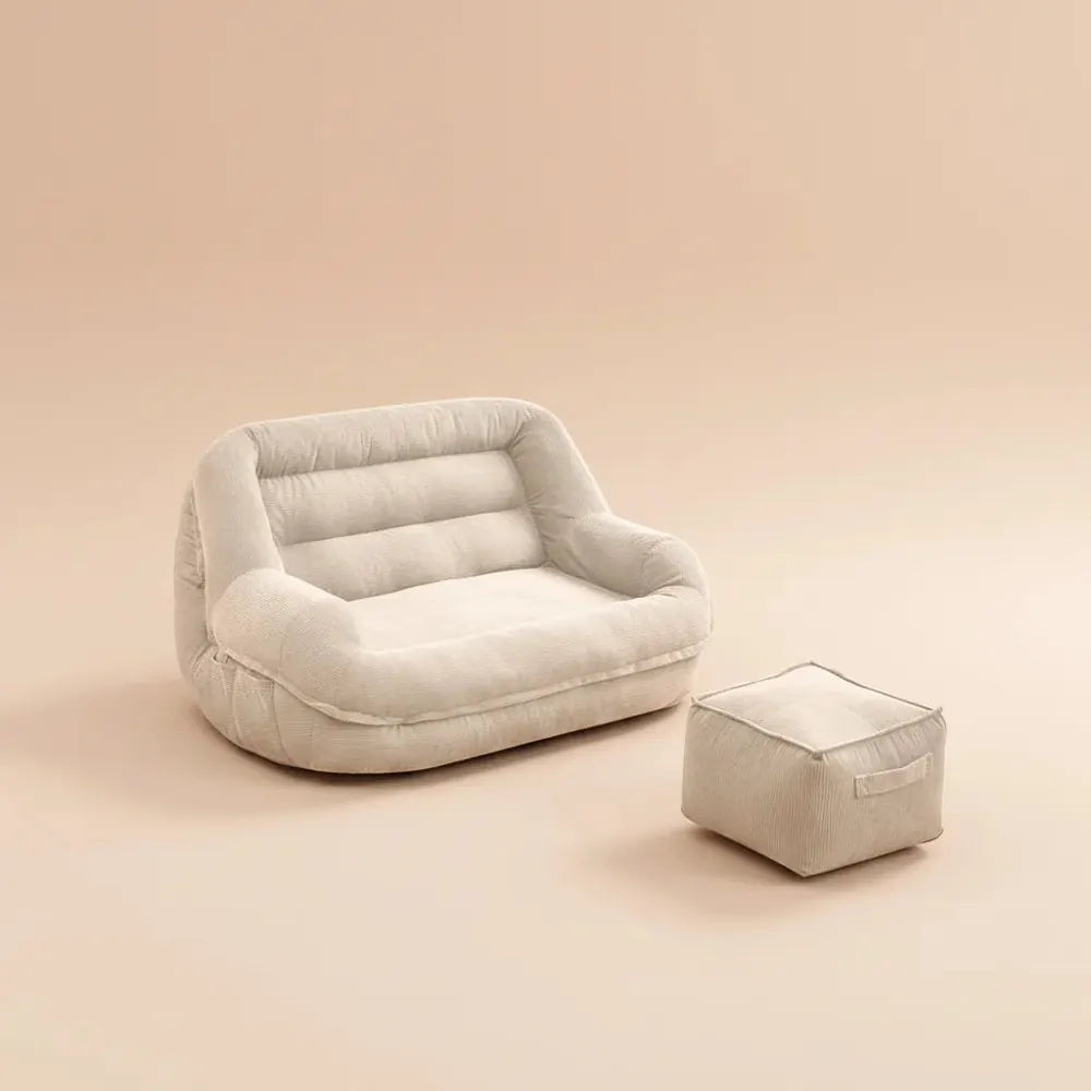 Canapé Double pouf Simple avec repose-pieds jumeaux, inclinable, pour adulte, Tatami, chaise longue 