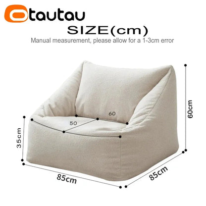 OTAUTAU-Pouf en Faux Cachemire avec Remplissage pour Adulte, Chaise, Pouf, Salon, Siège au Sol, Cana