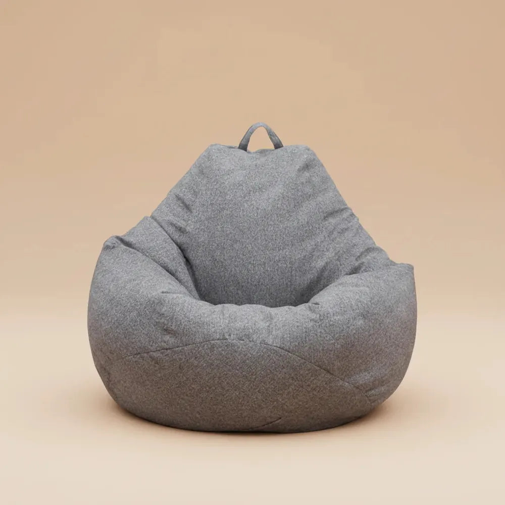 Juste de canapé paresseux sans remplissage, siège de chaise longue en lin, pouf, canapé bouffant, ta