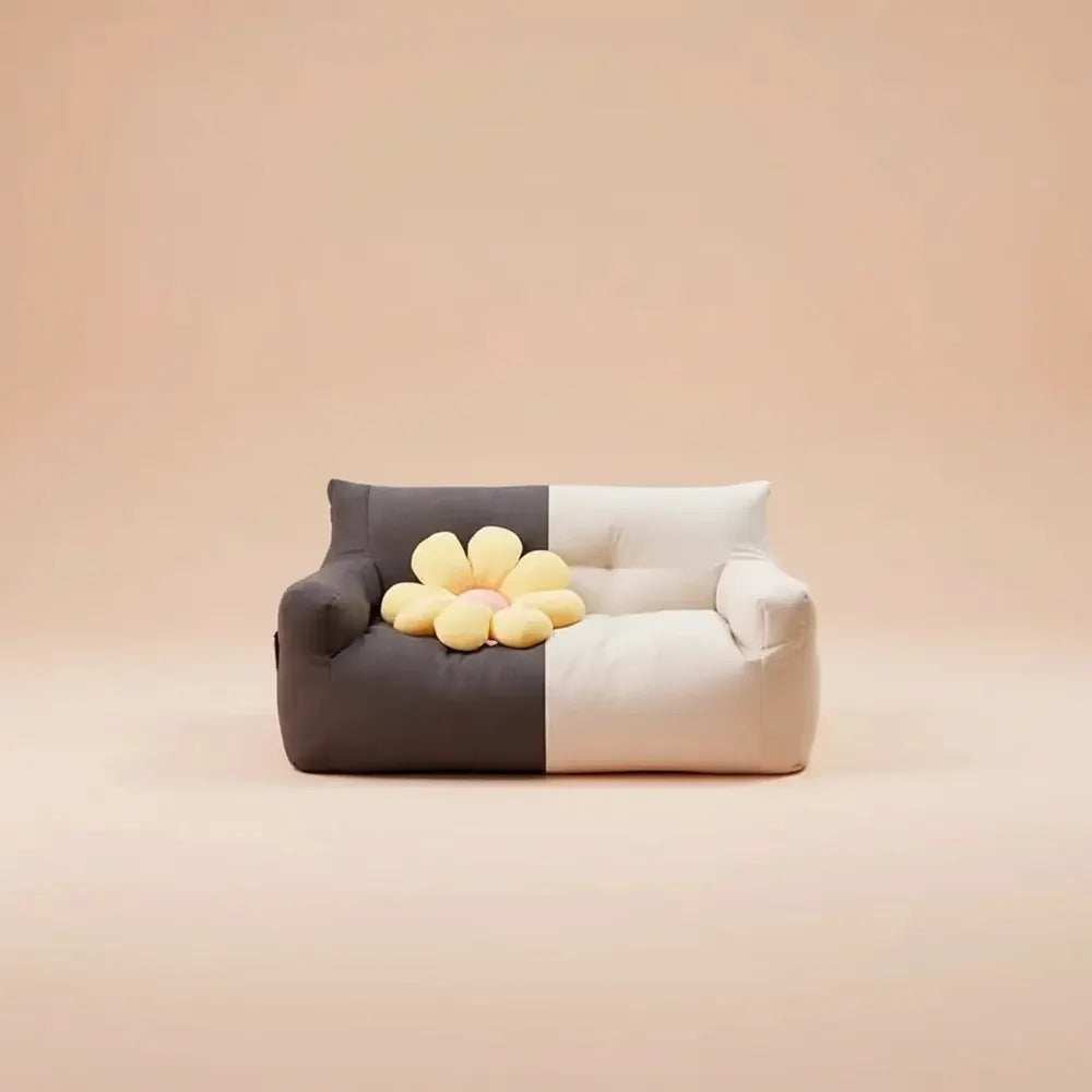 Canapé pouf surdimensionné et confortable avec remplissage en mousse en peluche pour adultes, canapé
