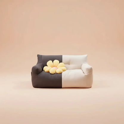Canapé pouf surdimensionné et confortable avec remplissage en mousse en peluche pour adultes, canapé