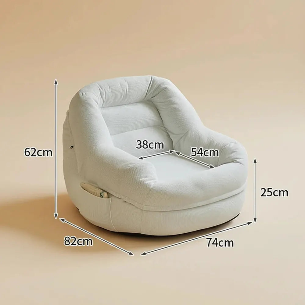 Fauteuil de sol pliant Tatami pour gaming avec dossier, convertible en lit paresseux et coussin de s