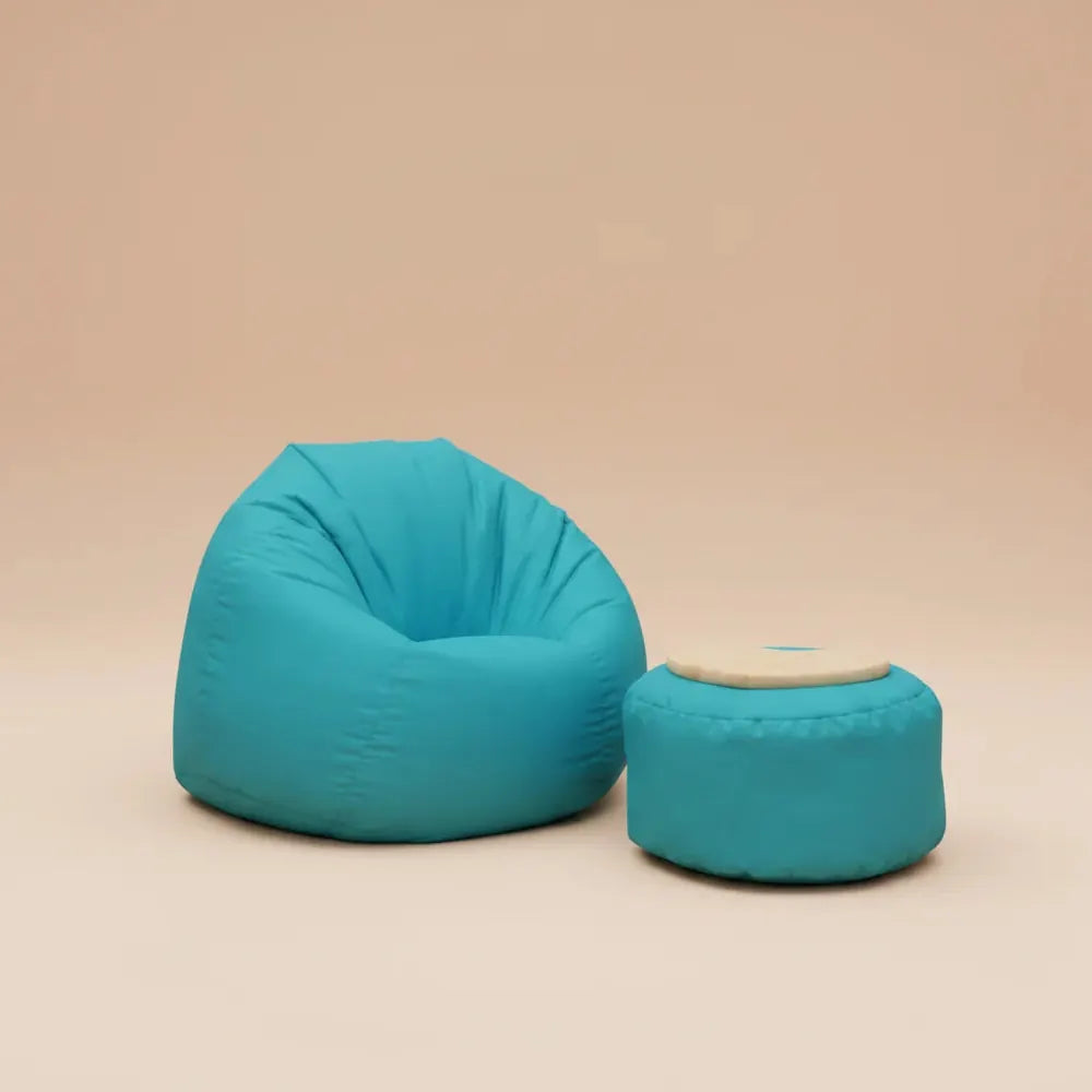 OTAUTAU Pouf imperméable extérieur avec remplissage jardin Camp plage pouf chaise repose-pieds tabou