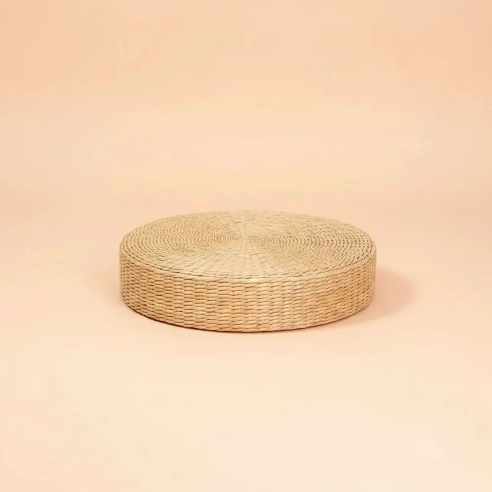 Pouf rond en paille naturelle tissée à la main, 40x40cm, Tatami, coussin de sol, Style japonais, Tex