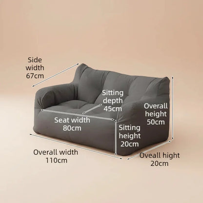 Canapés poufs 2 places, confortables et doux, pour salon, avec dossier confortable, portables, pour 