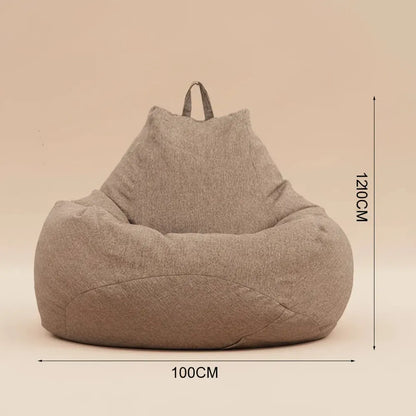Housse de canapé pour siège paresseux, grand pouf, doux, moelleux, respirant, Tatami pour adulte et 